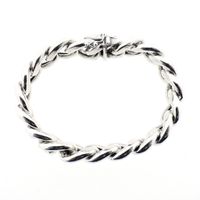 Sturdy silver gourmet bracelet | 20 cm