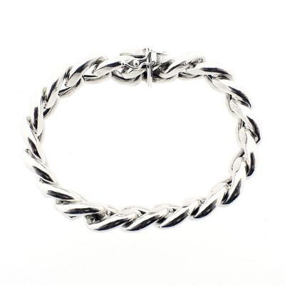 Image 1 of Sturdy silver gourmet bracelet | 20 cm