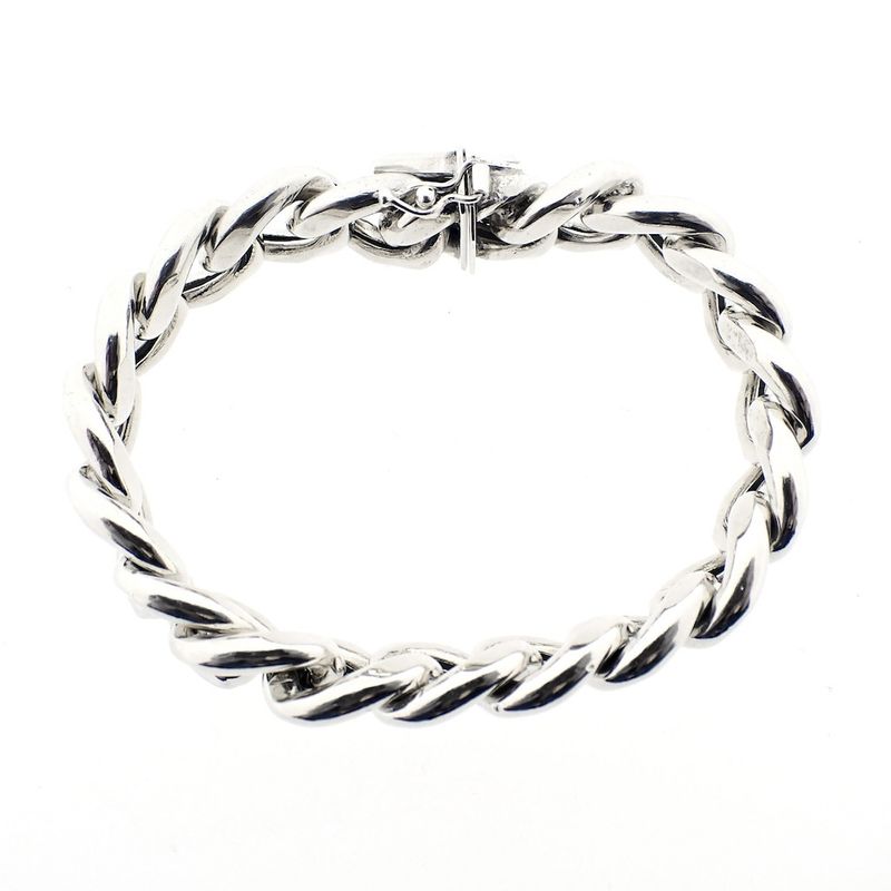 Image 1 of Sturdy silver gourmet bracelet | 20 cm