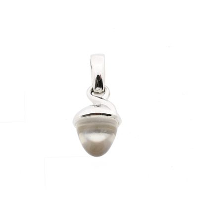 Afbeelding 1 van Witgouden hanger met maansteen