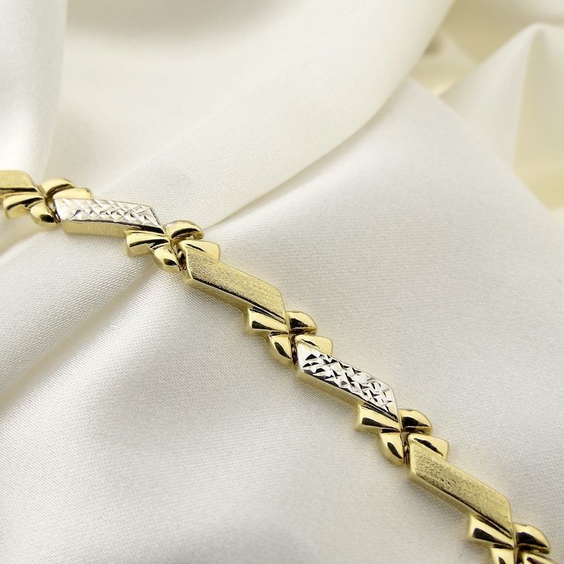 Image 2 of Two-tone gold fantasy link bracelet | 20.5 cm