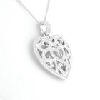 Image 9 of White gold heart pendant with diamonds; 0.815 ct.