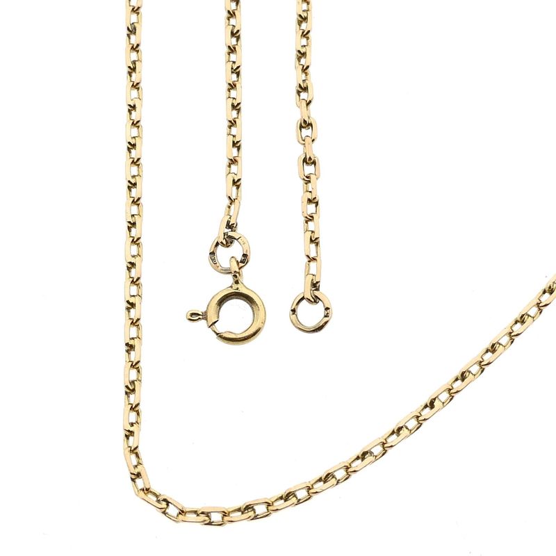 Image 1 of Gold Anchor Chain Necklace; 14 Karat; 65 cm