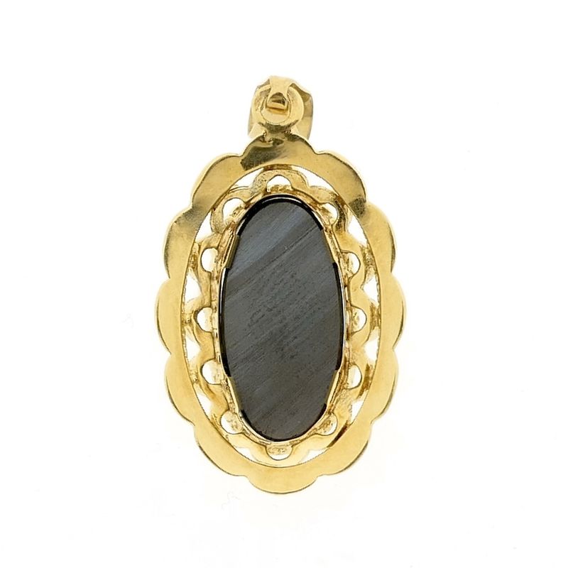 Image 5 of Gold pendant with hematite