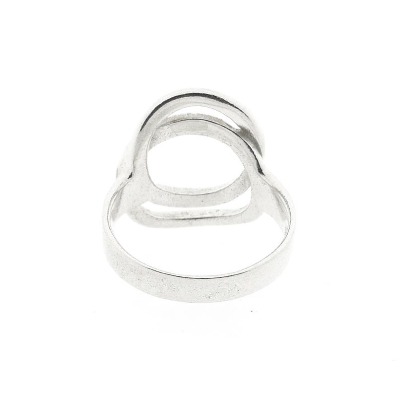 Image 4 of Silver ring with artistic design