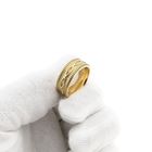 Afbeelding 8 van Gouden heren pinkring met patroon