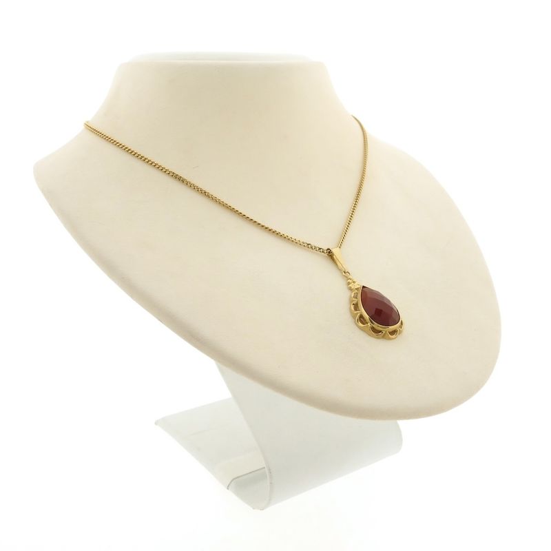 Image 5 of Gold pendant with carnelian | Vintage