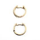 Image 6 of Two-tone gold hoop earrings with zirconia; Ø 15.1 mm
