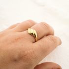 Image 4 of Gold ring with a domed design