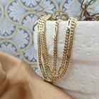 Image 5 of Gold Figaro link chain | 58 cm