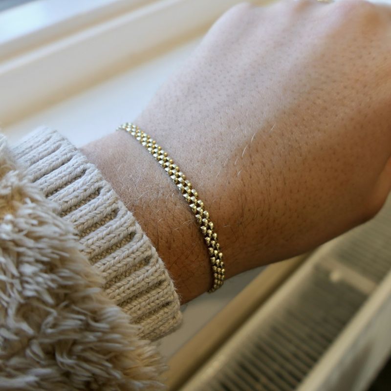 Image 8 of Gold Bismarck link bracelet | 18.5 cm