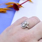 Image 4 of 18-karat white gold art deco ring with diamonds | 0.22 ct.