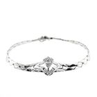 Image 1 of White gold cobra link bracelet with diamonds