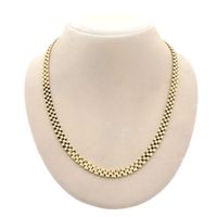 Gold panther link necklace