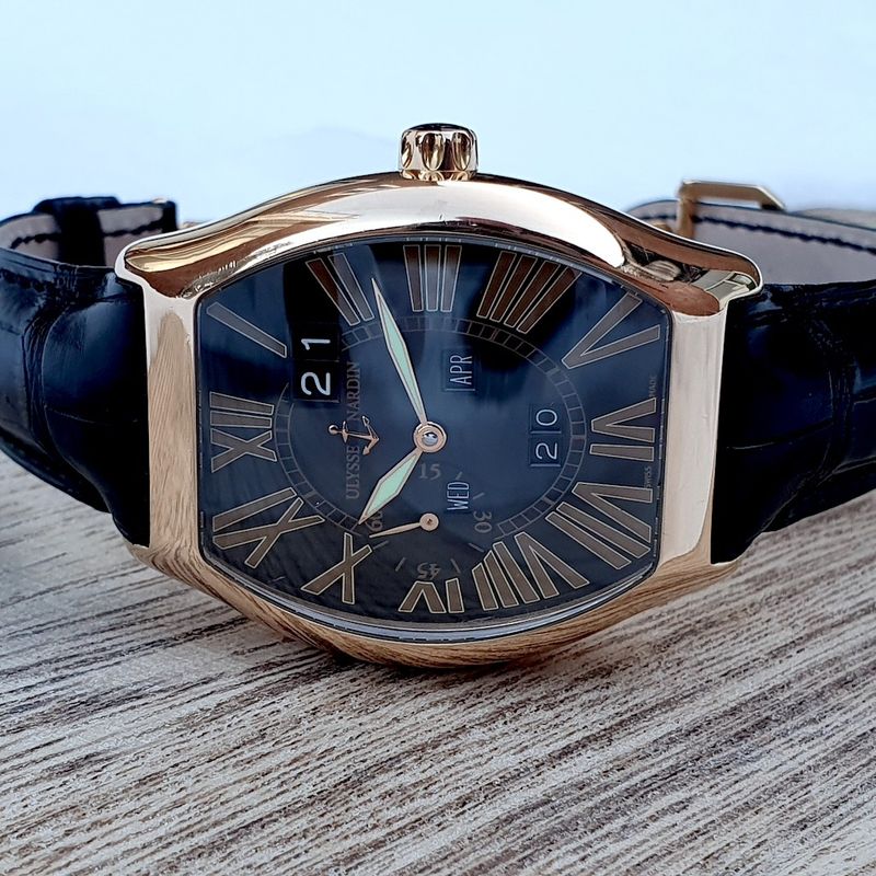 Image 17 of Ulysse Nardin Ludovico; 18k rose gold men's watch with perpetual calendar