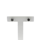 Image 5 of White gold stud earrings with black diamond | 1.00 ct.