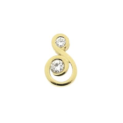 Image 1 of Gold pendant with zirconia