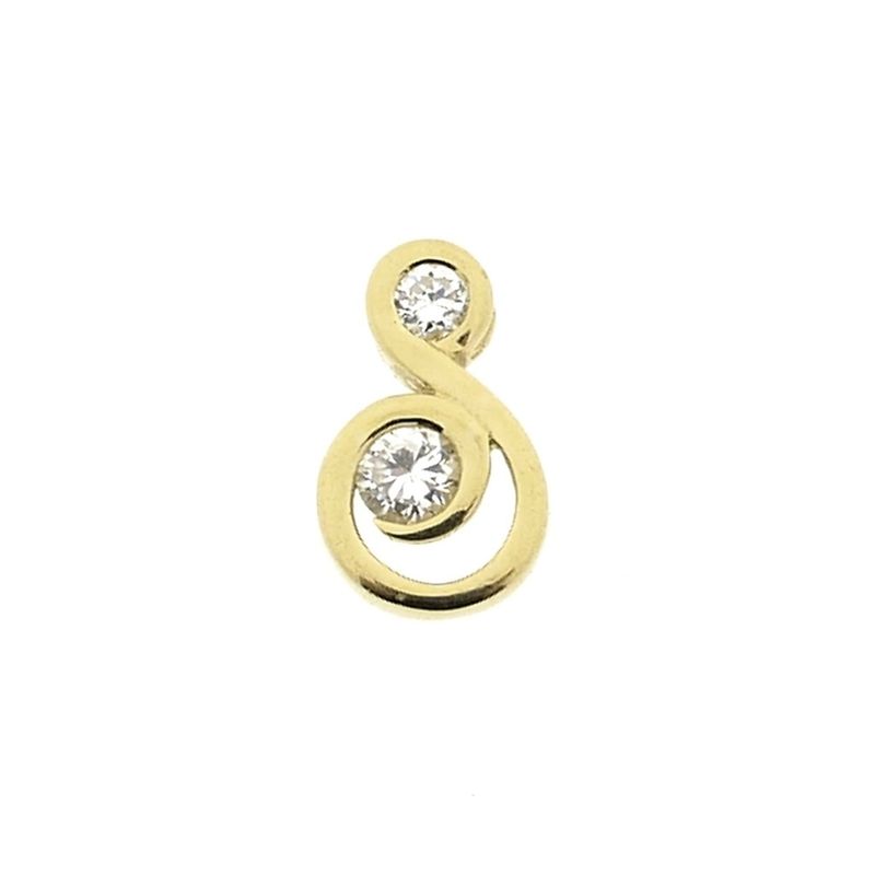 Image 1 of Gold pendant with zirconia