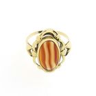 Image 3 of Vintage gold ring with carnelian bandagate