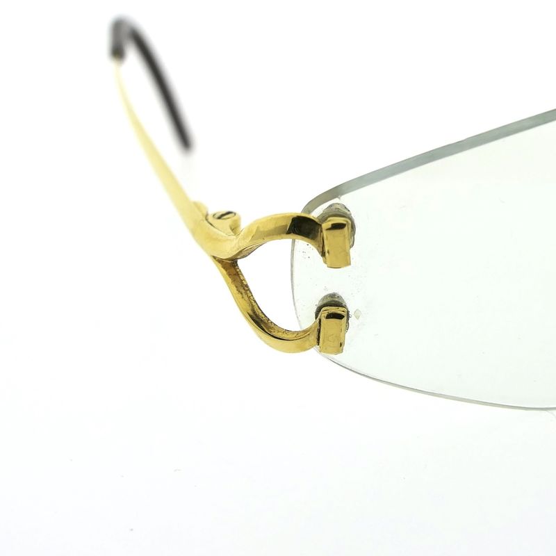 Image 8 of Vintage Cartier glasses with clear glass; Vermeil; 18-130