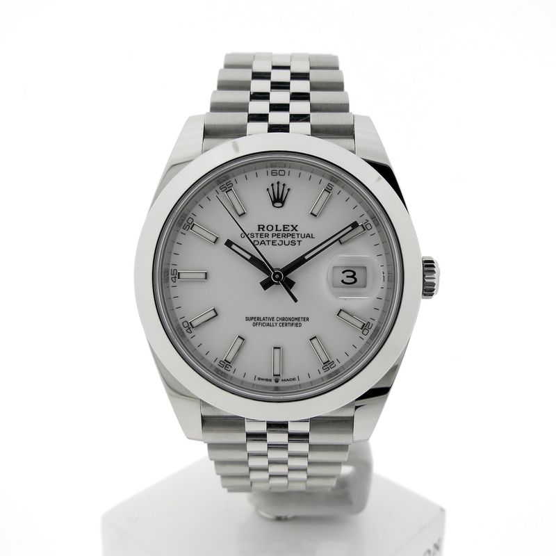 Image 24 of Rolex Datejust 41mm 'White Stick Dial' 126300; Automatic men's watch