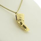 Image 8 of 18 carat gold pendant of Queen Nefertiti with ruby