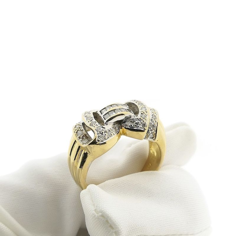 Image 8 of Gold ring with diamonds; 0.74 ct.