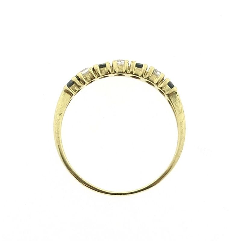 Image 5 of Gold ring with sapphire and zirconia