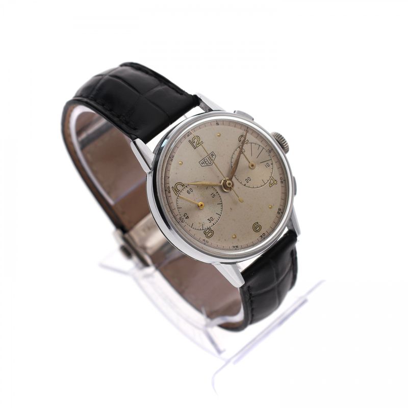 Afbeelding 4 van Heuer 'Pre-Carrera' Ref. 333 Chronograph; Vintage Heren Horloge (TAG Heuer Serviced)