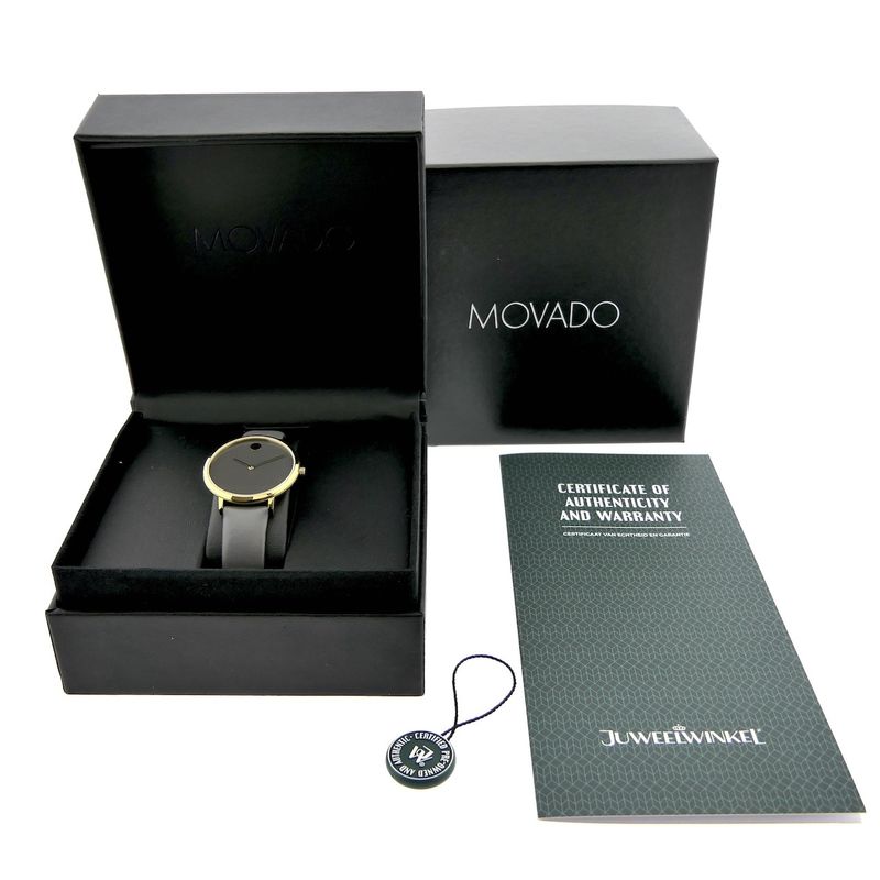 Image 13 of Movado Museum Classic 70th Anniversary; Gold-plated women's watch with gray dial; 0607140