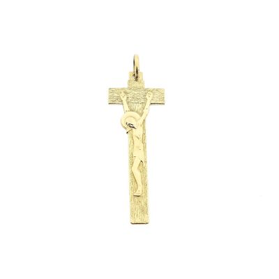 Image 1 of Gold cross pendant with corpus of Jesus