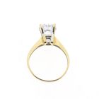 Image 5 of Gold Engagement Ring with Zirconia; 14 Karat; Size 16.5