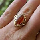 Image 7 of Vintage gold ring with carnelian bandagate