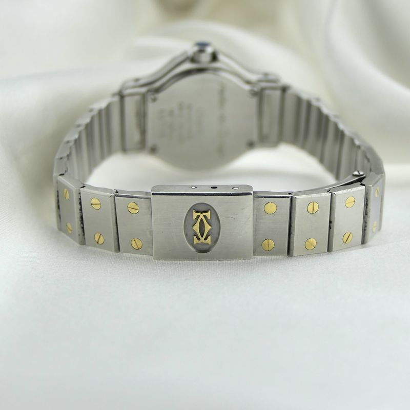 Image 12 of Cartier Santos Octagon 187903; Women's watch in 18k gold and steel