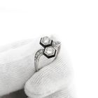Image 9 of White Gold Ring with Diamond and Onyx; 0.40 ct; 14K; Size 17.25