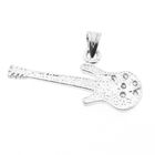 Image 5 of Silver pendant of a guitar with zirconia