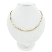 Two-tone gold fantasy link necklace