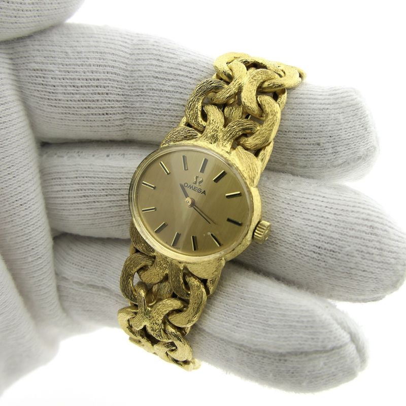 Image 14 of Omega Geneva Bracelet Watch; 18k Gold Women's Watch