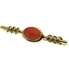 Image 1 of Antique gold brooch with blood coral