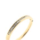 Image 2 of Gold ring with emerald and diamond | 0.10 ct.