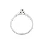 Image 8 of White gold solitaire ring with diamond | 0.10 ct.