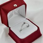 Image 2 of White gold solitaire ring with 0.02 ct diamond.