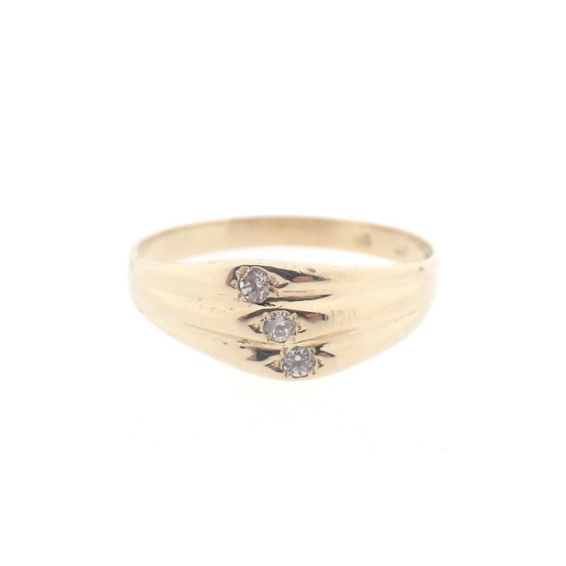 Image 3 of Gold ring with zirconia stones