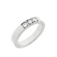 White gold ring with diamonds