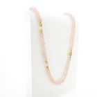 Image 3 of Rose quartz bead necklace with gold decorative clasp