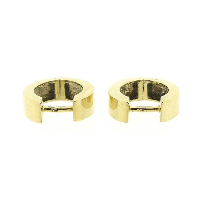 Image 7 of Gold hinged hoop earrings | Ø 12.4 mm