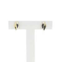 Two-tone gold stud earrings
