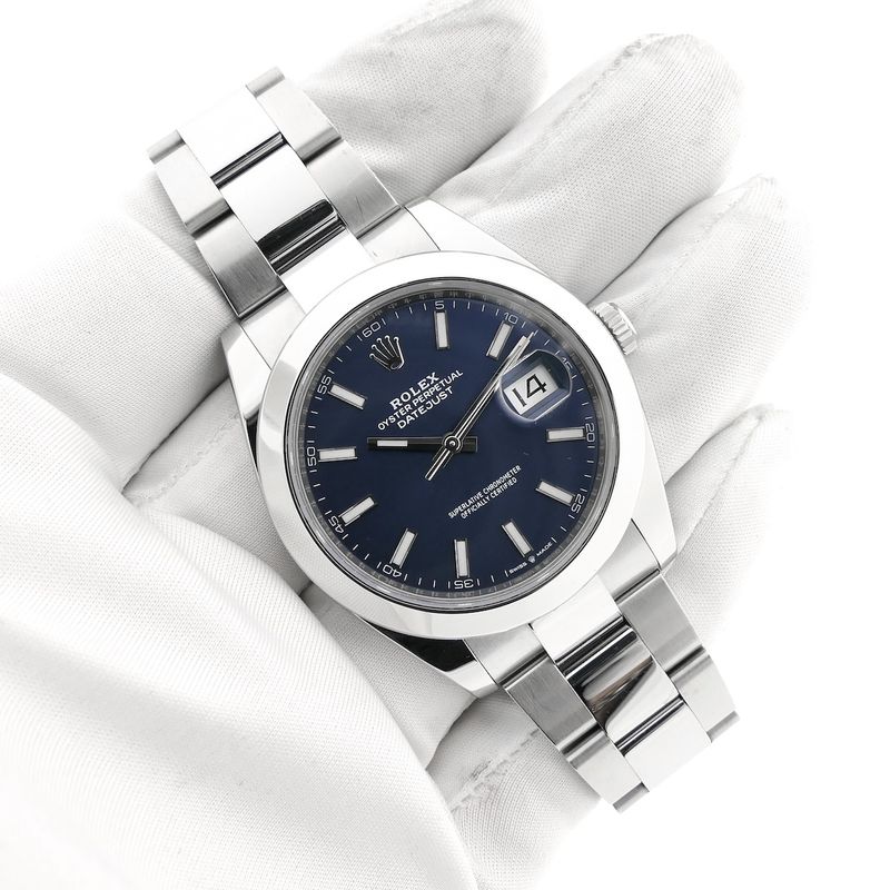 Image 7 of Rolex Datejust 41mm 'Blue' 126300; Automatic men's watch