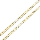 Image 6 of Two-tone gold navy link necklace | 51.5 cm