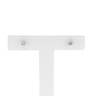 Image 1 of White gold stud earrings with zirconia